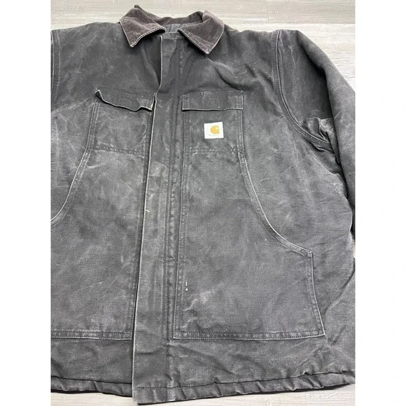 Carhartt Mens Work‎ Chore Coat Jacket Barn Quilt Lined Black Workwear